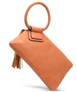 Fashion Handcufee Tassel Wristlet Clutch JYM-0346 RUST